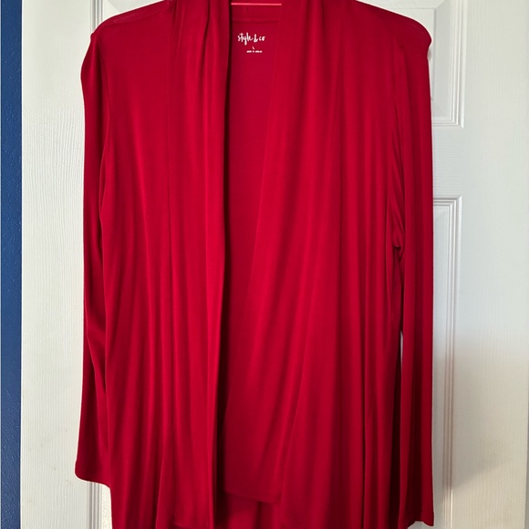 Style & Co. Women's Bold Red Cardigan - Picture 3 of 3